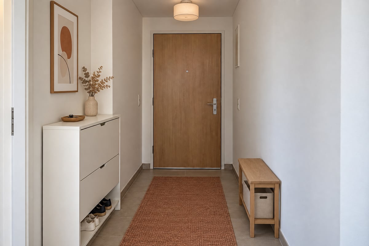 Organized entryway style example