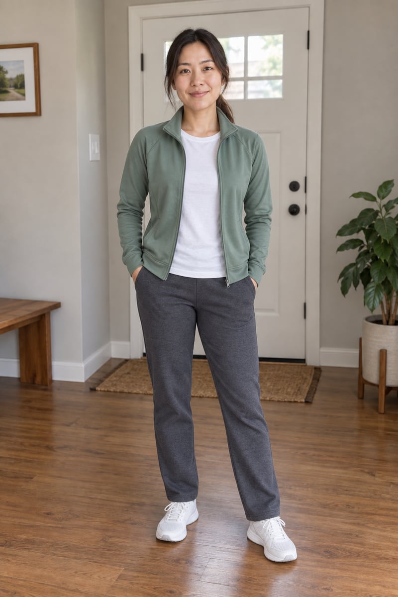 Fresh activewear: AI style example after makeover