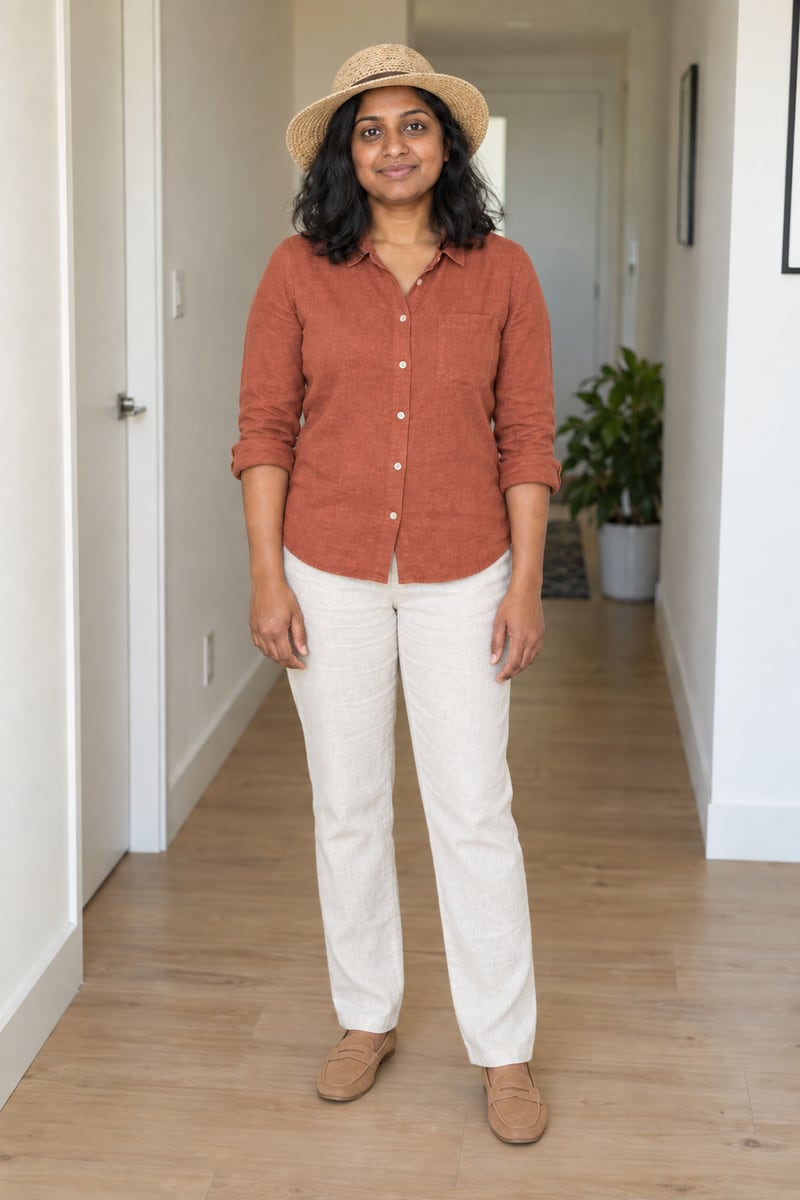 Sunhat weekend: AI style example after makeover