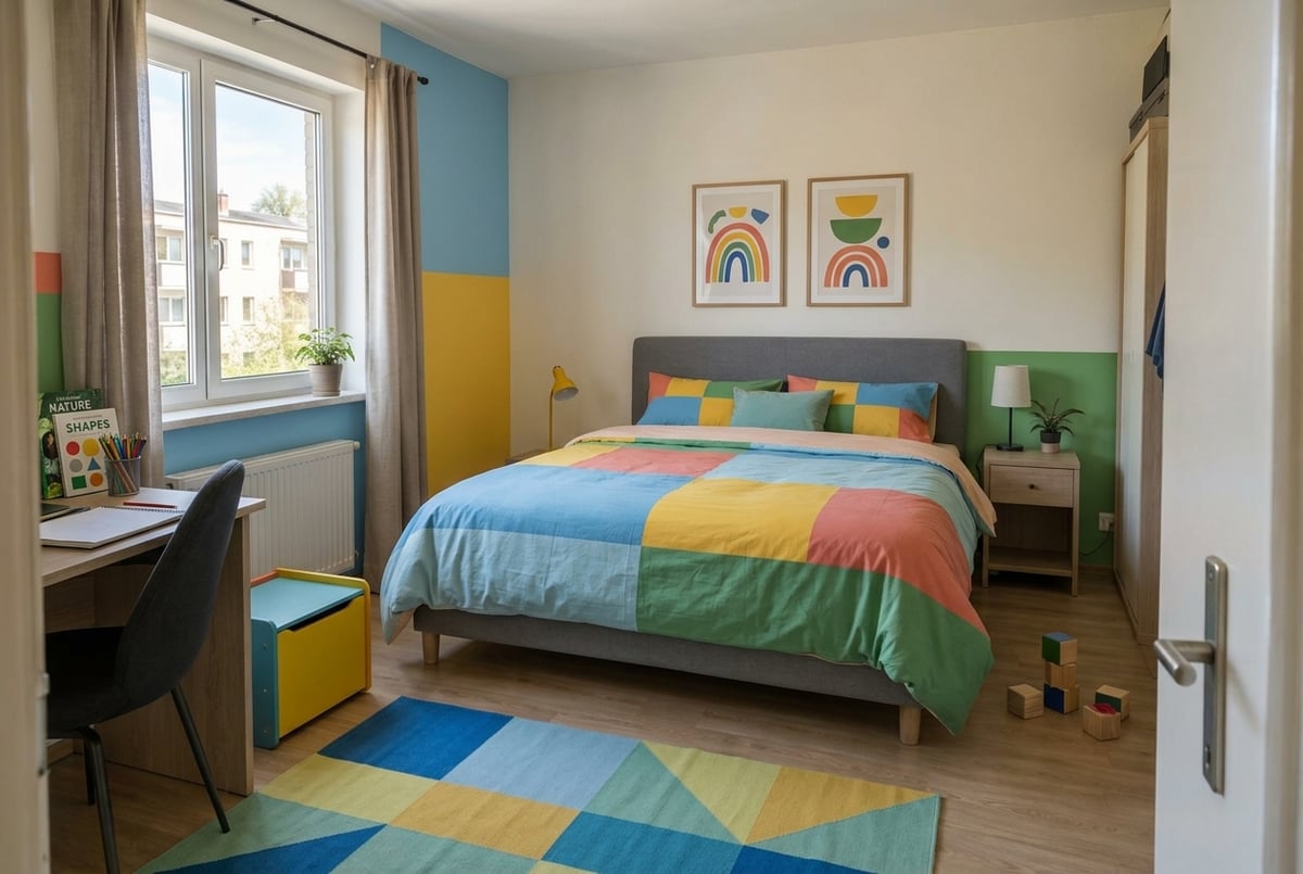 Color-block creative room style example