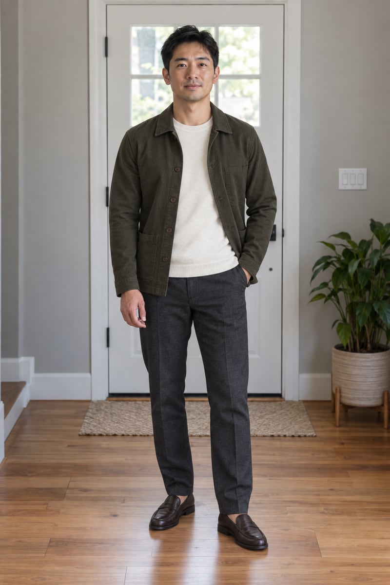 Smart evening layers: AI style example after makeover