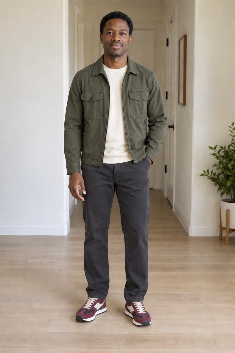 Streetwear layers: AI style example after makeover