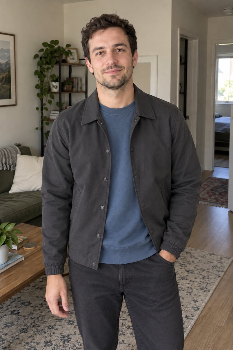 Menswear street layers style example