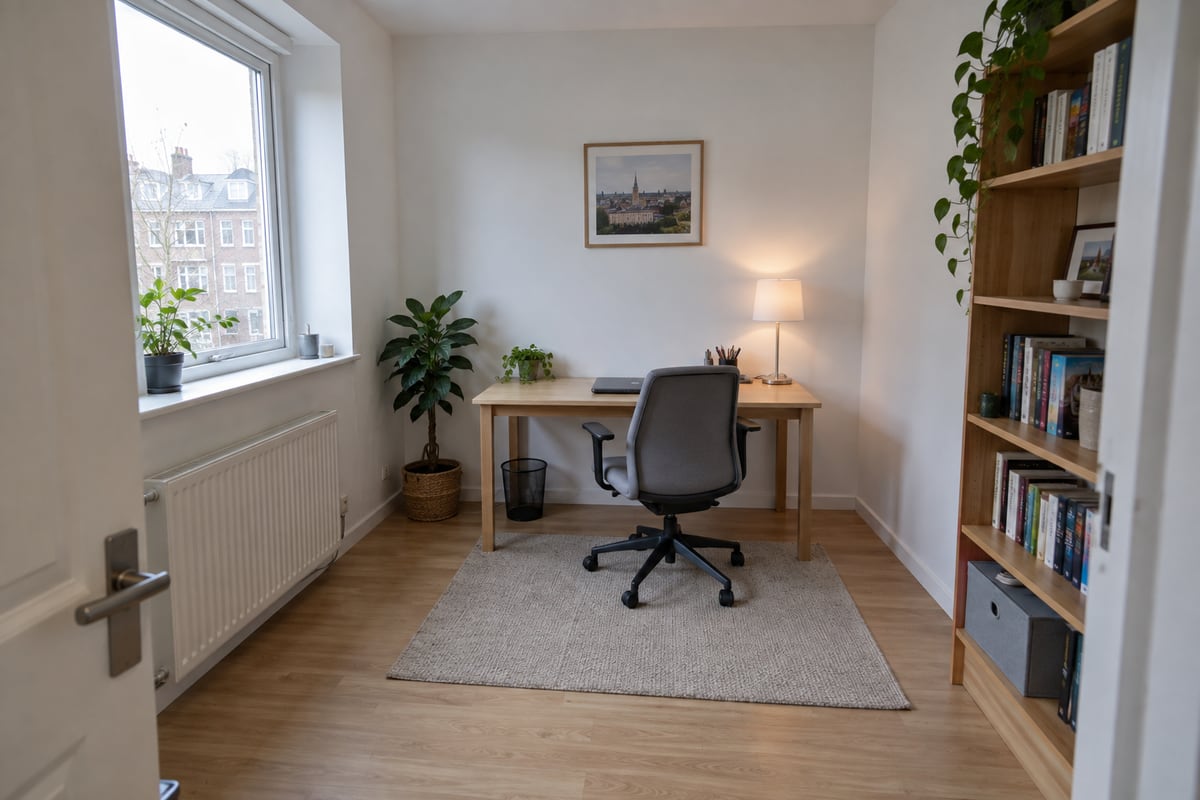 書斎 · 明るい北欧スタイル: AIで作成した変更前のサンプル写真